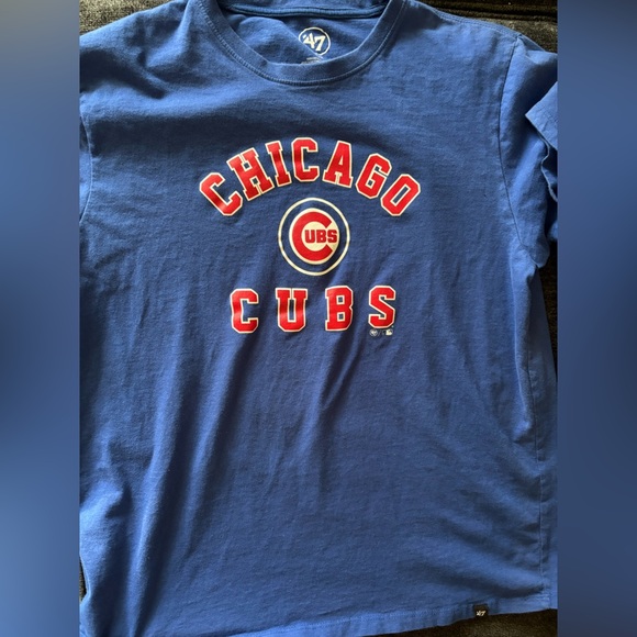 Chicago Cubs Blue T-Shirt 47 brand tee Tshirt men’s large baseball ⚾️ - Picture 2 of 3
